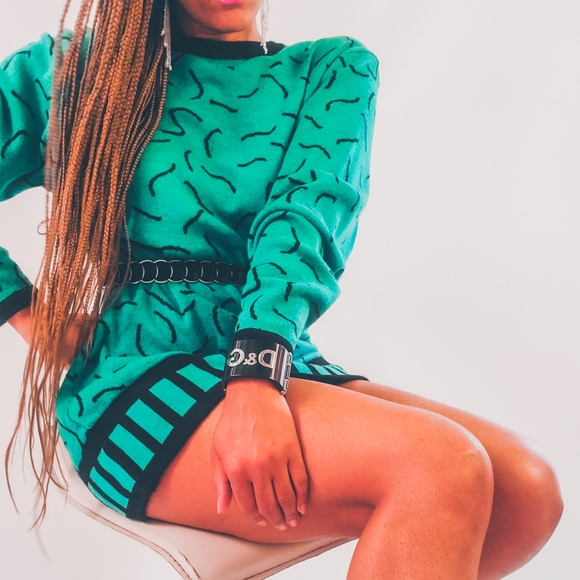 🚫SOLD🚫Vintage Turquoise Sweater - Picture 5 of 7